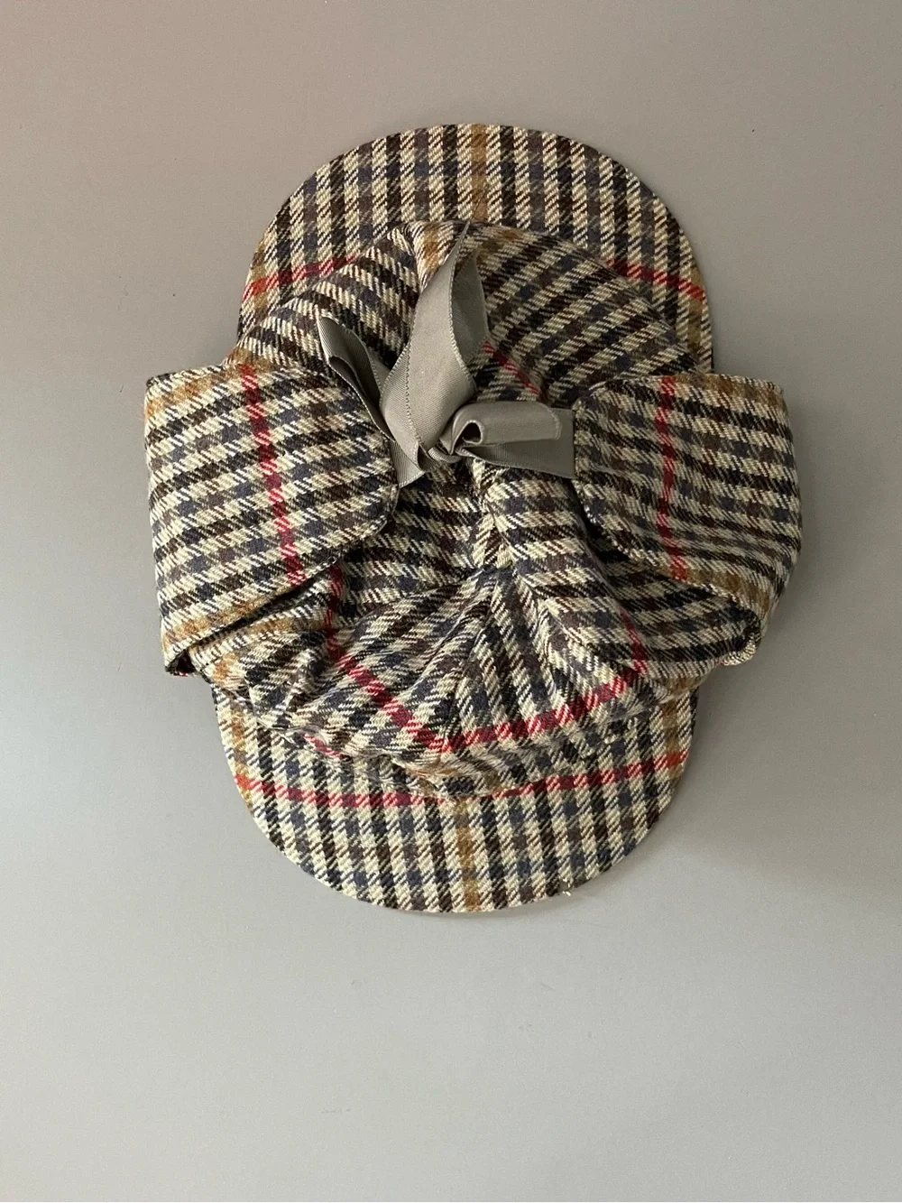 Dunn & Co Plaid Wool Sherlock Holmes Cap Harris Tweed M Britain Old Money Parlor